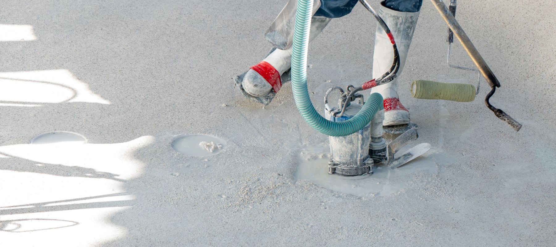 sump pump removing water